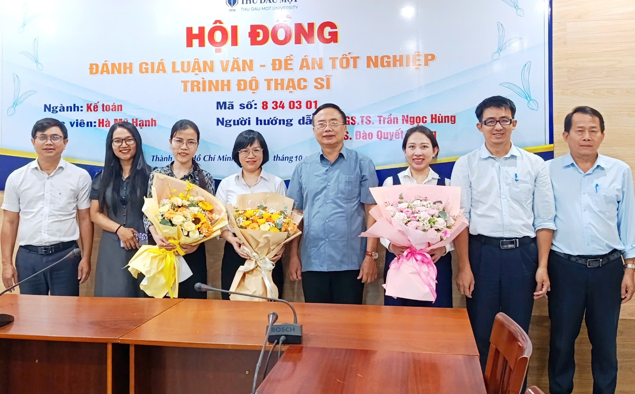 Trường Đại học Thủ Dầu Một tổ chức Hội đồng đánh giá Đề án tốt nghiệp trình độ thạc sĩ ngành Kế toán